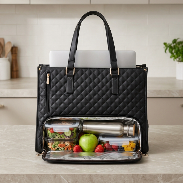 Packuum all-black tote