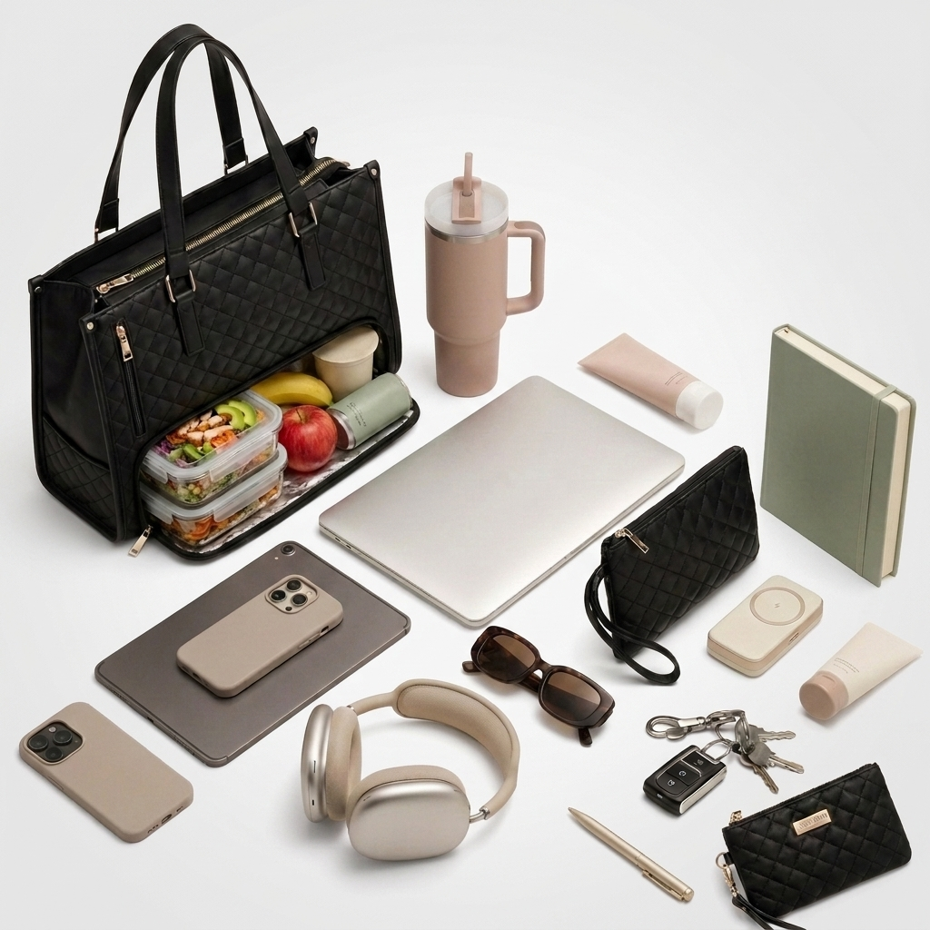 3-in-1 tote bag with organised laptop, lunch and everyday compartments