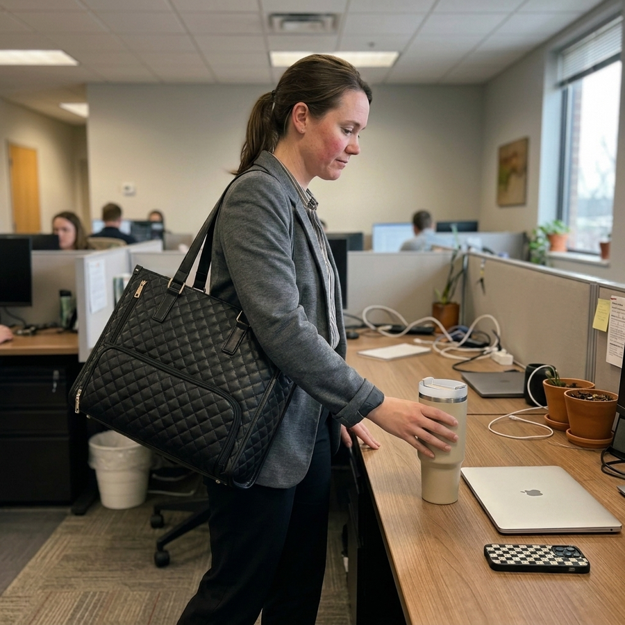 1. It Looks Like a Polished Work Tote — Not a Lunch Bag